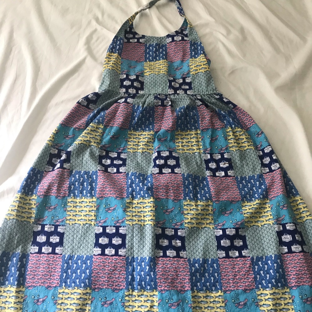 Girls Vineyard Vine Halter Dress